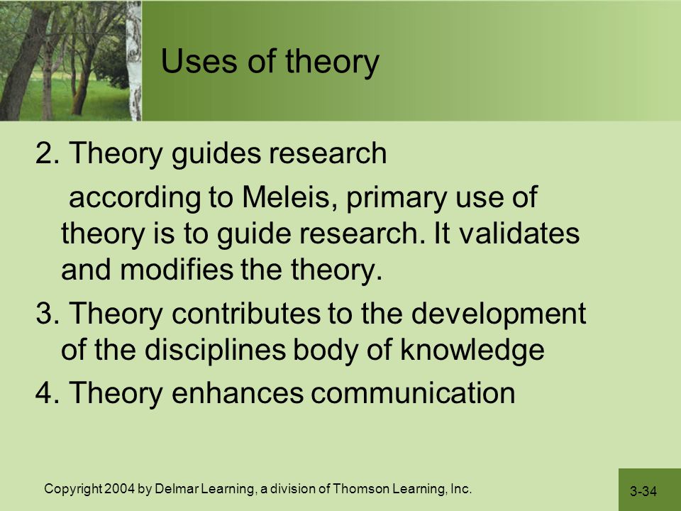 Uses of theory